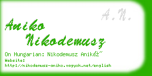 aniko nikodemusz business card